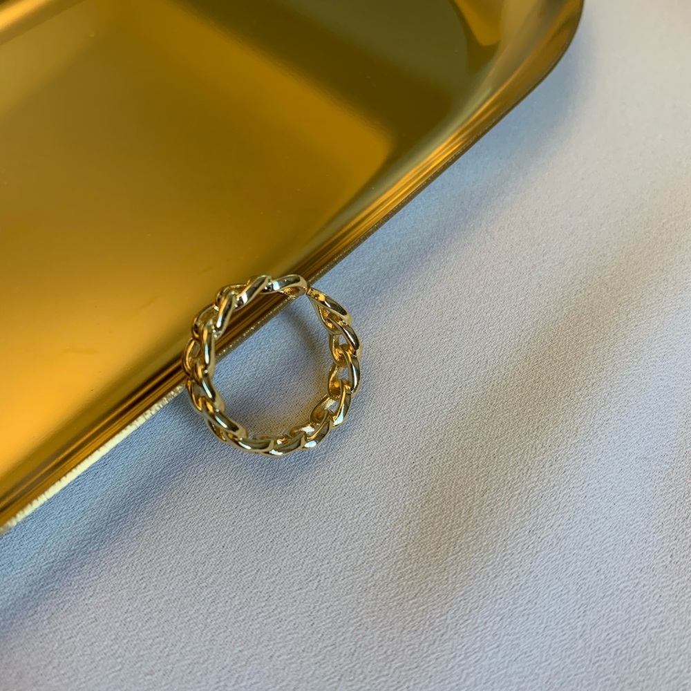 Bold Gold Chain Ring - Mini - Picture 3 of 7